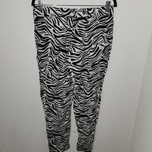 Divided zebra print joggers sz 10